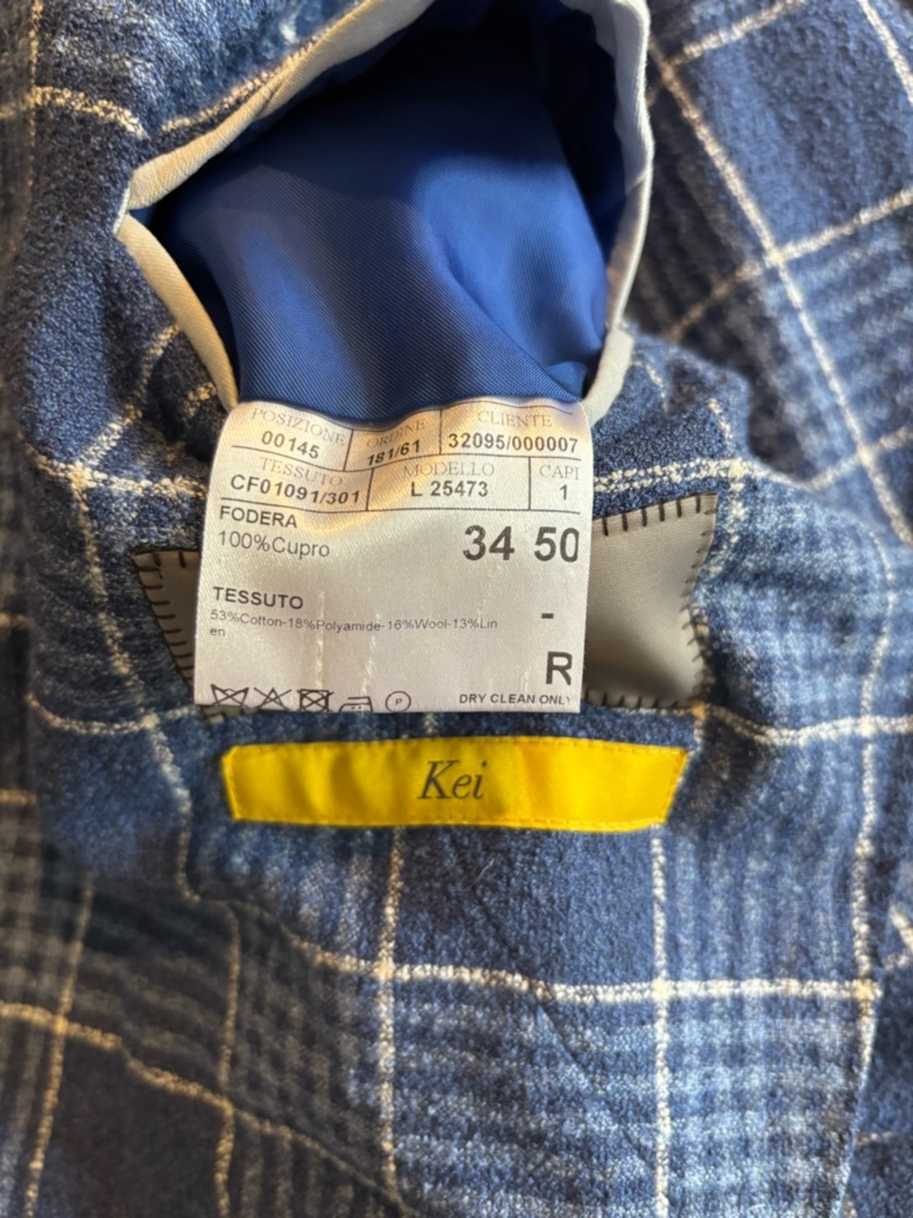Canali Kei Double-Breasted Navy Plaid Sport Coat 40R - Picture 10 of 11
